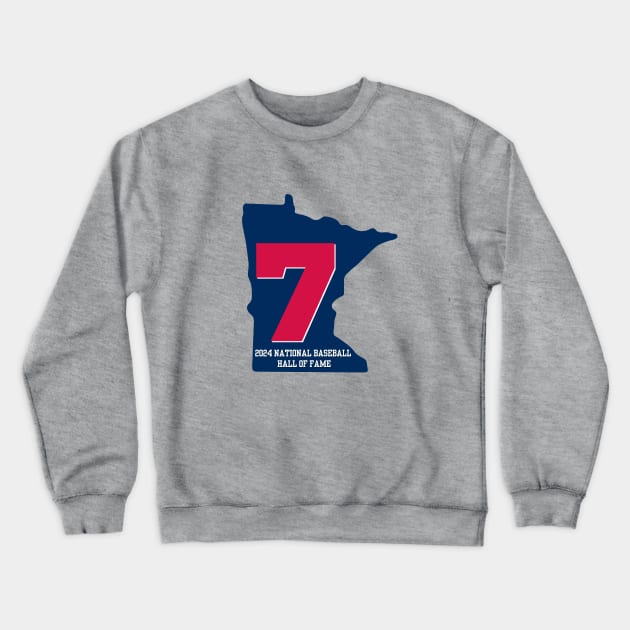 Joe Mauer HOF (2) Crewneck Sweatshirt by SiebergGiftsLLC